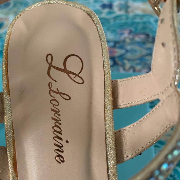 Rhinestone high heels 4 1/2 inch heel beautiful details - Picture 4 of 6